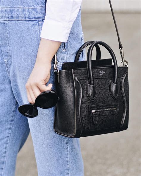 celine nano mini crossbody bag|Celine nano luggage tote bag.